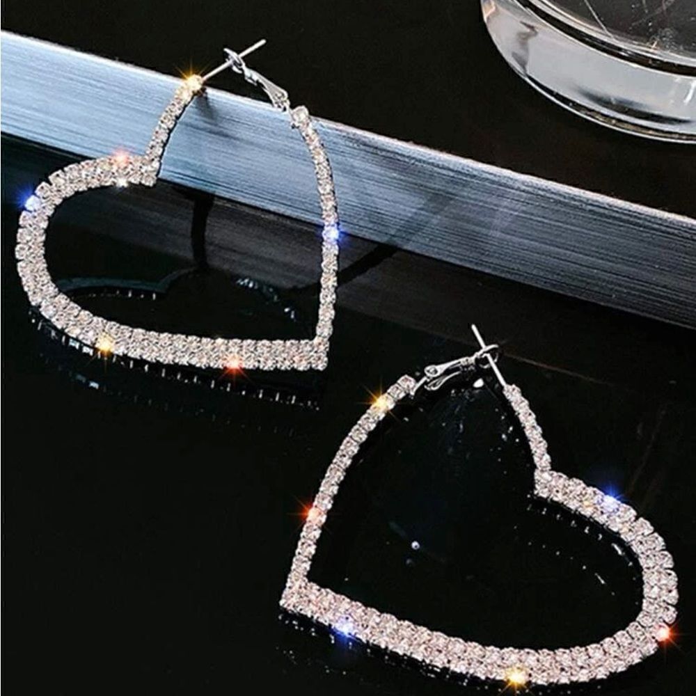 Beautiful Heart Hoop Earrings
